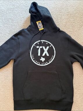 State of Mind Black Hoodie with White TX Circle Logo